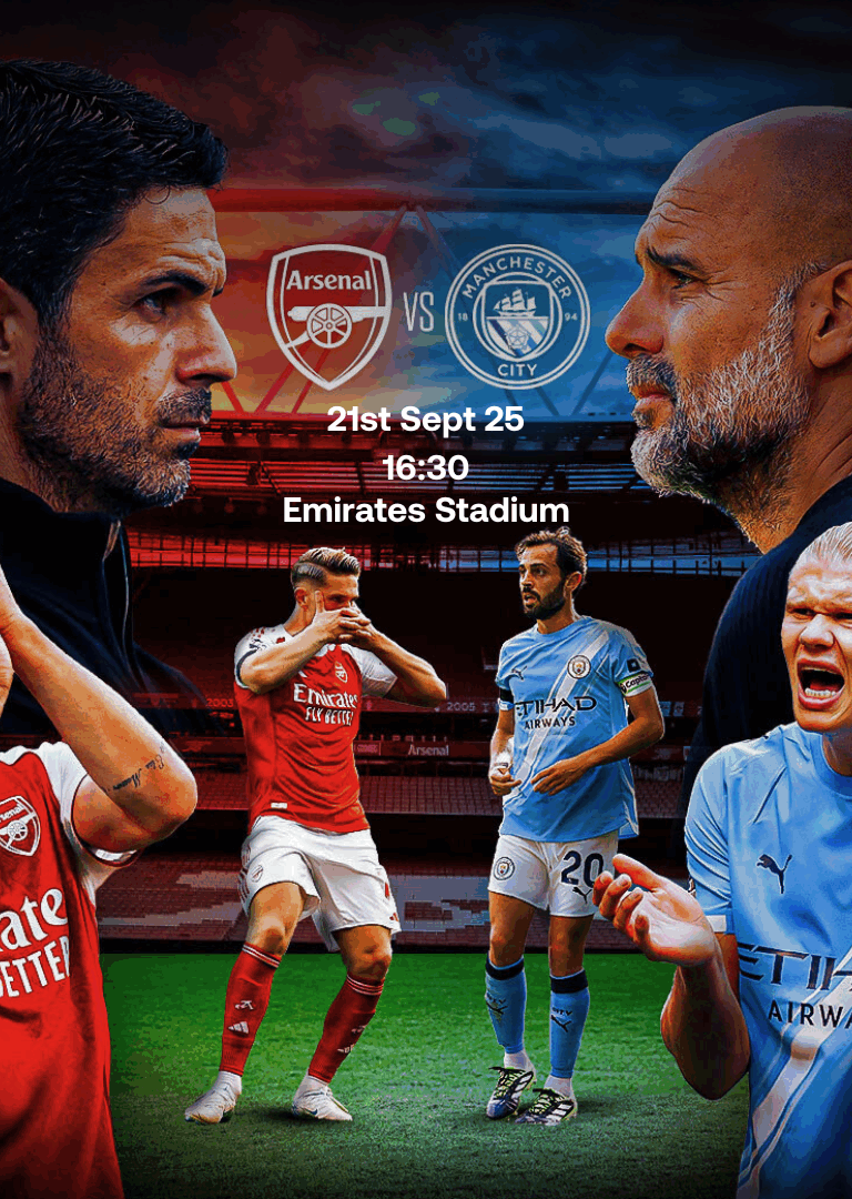 Arsenal v Manchester City - x2 VIP Hospitality Package